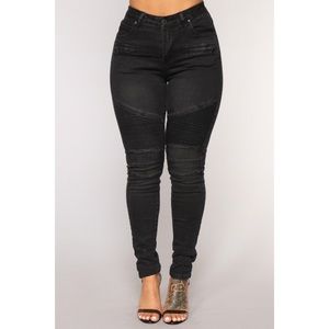 Black Fashion Nova Skinny Jean Fast Engine Moto 13
